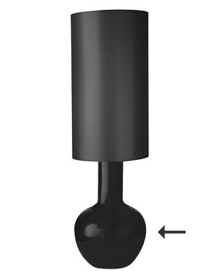 Pied de lampe Ball plastique noir / Sans abat-jour - Pols Potten