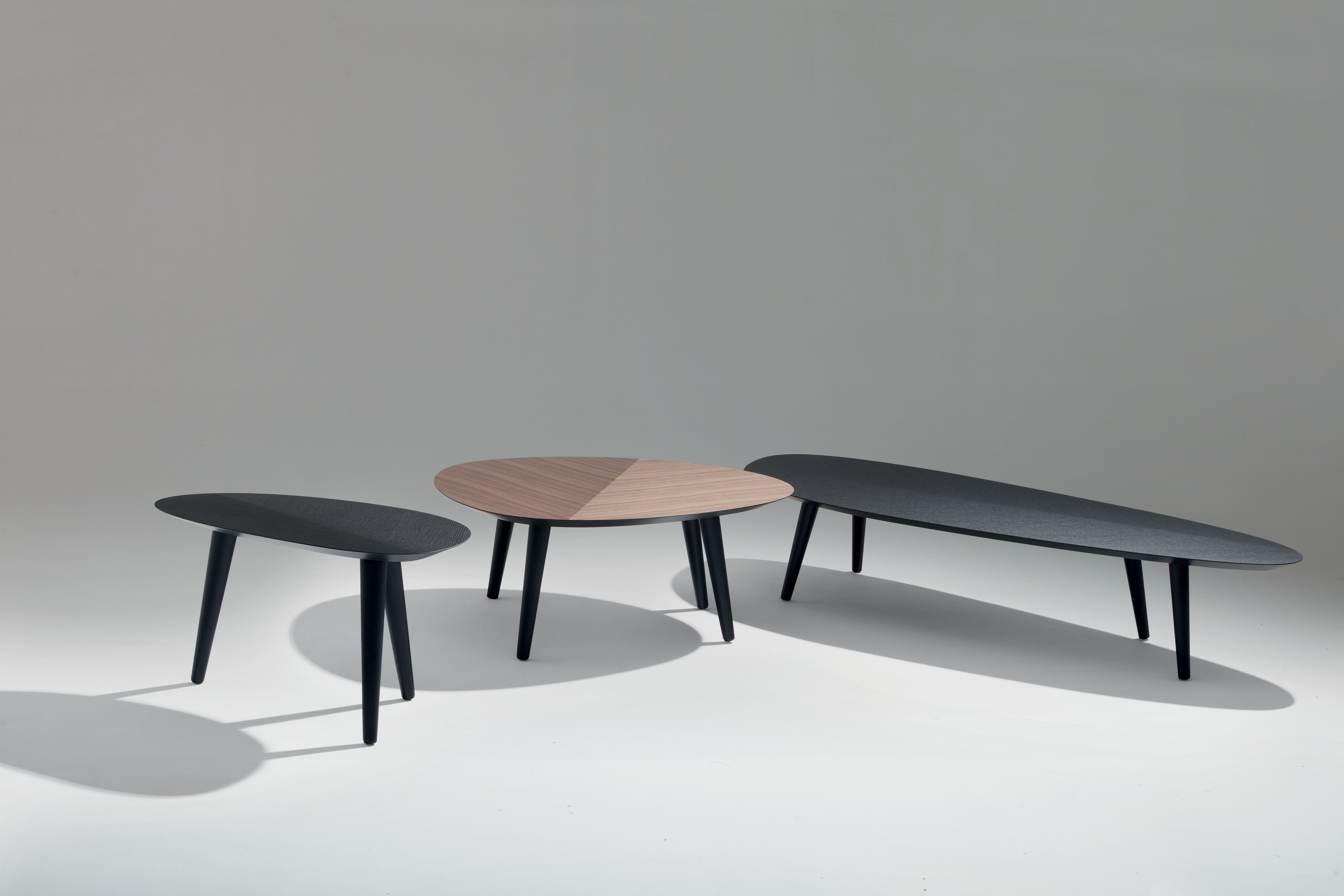 Zanotta Tweed Mini Large Coffee table black natural oak Made