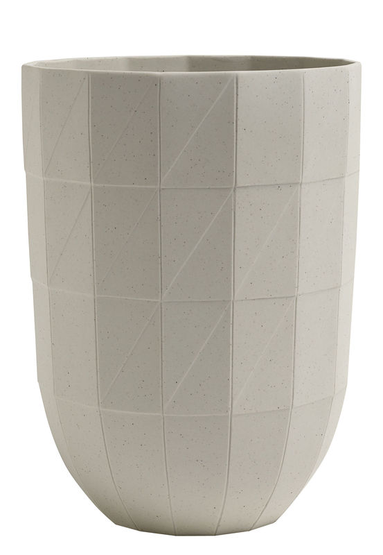 Décoration - Vases - Vase Paper Porcelain céramique gris blanc / Large H 19 cm - Hay - Large / Gris clair - Porcelaine