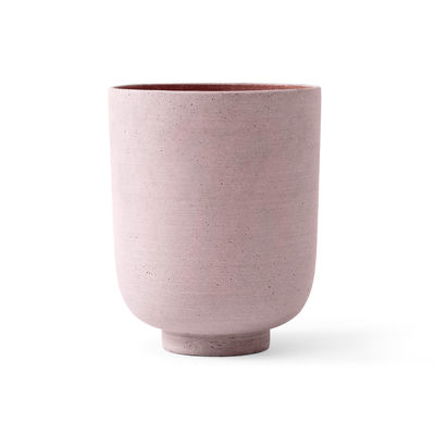 Image of Vaso per fiori Collect SC72 - / Ø 20 x H 24 cm - Polystone di &tradition - Rosa - Materiale plastico/Pietra