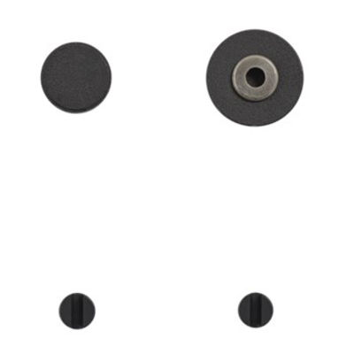 Muuto - Passe-câble Post en Métal, Acier laqué - Couleur Noir - 8.43 x 8.43 x 8.43 cm - Designer Ear