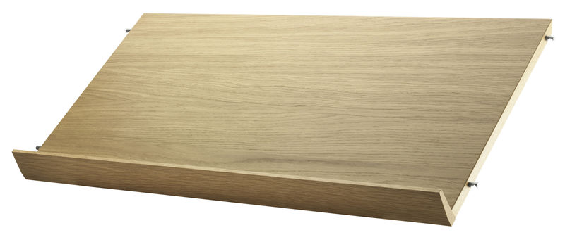 Eco Design - Local production - String® System Shelf natural wood L 78 cm - String Furniture - Oak - Oak plywood