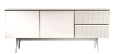 Furniture - Dressers & Storage Units - Voltaire Dresser - L 180 cm by Diesel with Moroso - White / Turtledove top - Lacquered MDF, Melamine wood, Perforated steel
