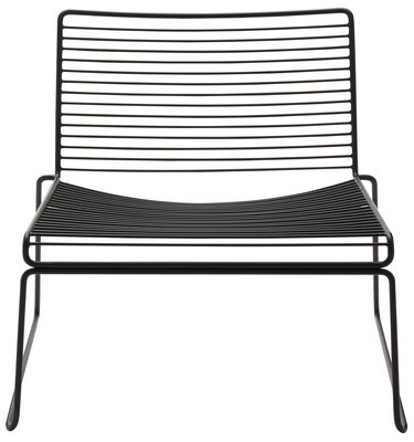 Furniture - Armchairs - Hee Low armchair by Hay - Black - Lacquered steel
