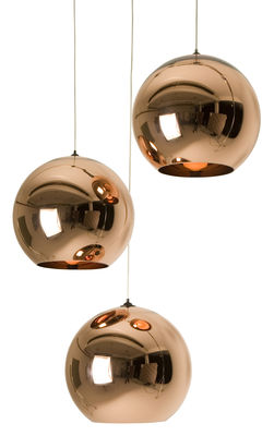 Illuminazione - Lampadari - Sospensione Copper Round di Tom Dixon - Rame - policarbonato
