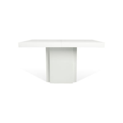 Mobilier - Tables - Table carrée Katherine / 130 x 130 cm - Laqué - POP UP HOME - Blanc brillant / Pied blanc - MDF