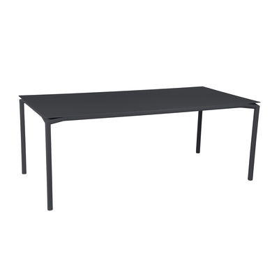 Fermob - Table rectangulaire Calvi en Métal, Aluminium peint - Couleur Noir - 132.19 x 132.19 x 73.5