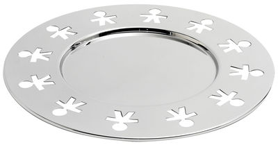 Tableware - Trays and serving dishes - Girotondo Tray by A di Alessi - Mirror polished - Stainless steel
