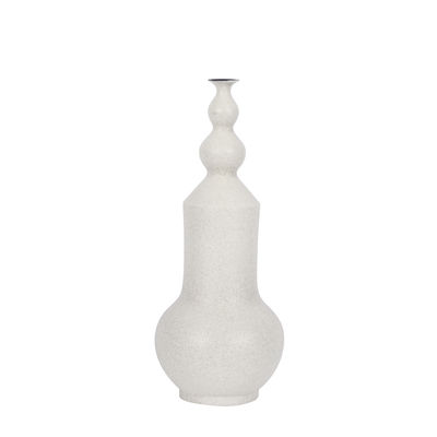 Decoration - Vases - Tenere Large Vase - / Ø 17 x H 43 cm - Ceramic by ENOstudio - Light grey - Ceramic