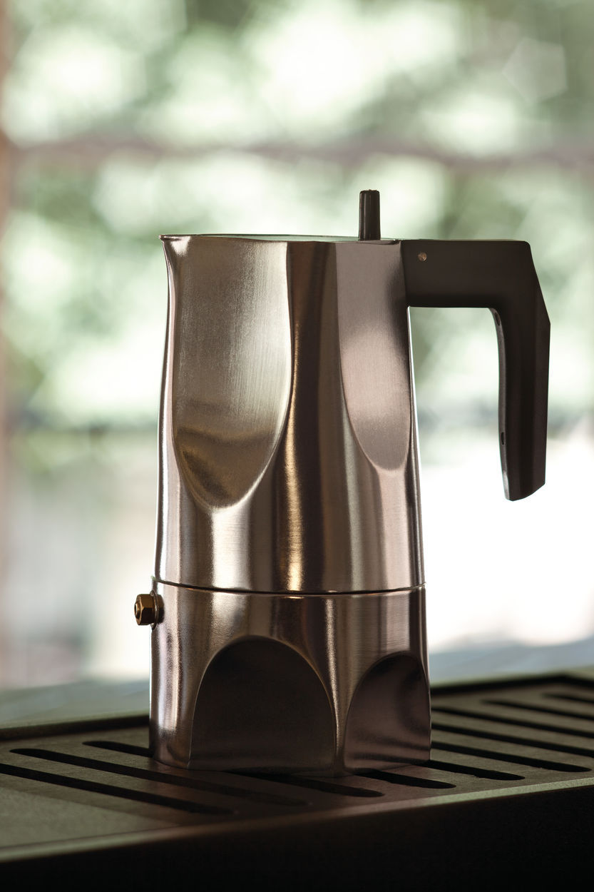 Alessi Ossidiana Italian espresso maker - black steel | Made