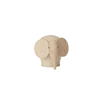 Image of Figurina Nunu MINI - / Elefante - L 9,5 cm di Woud - Legno naturale - Legno