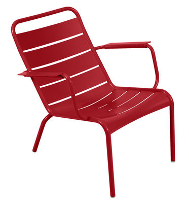 Life Style - Luxembourg Lounge Sessel  - Fermob - Klatschmohn - lackiertes Aluminium