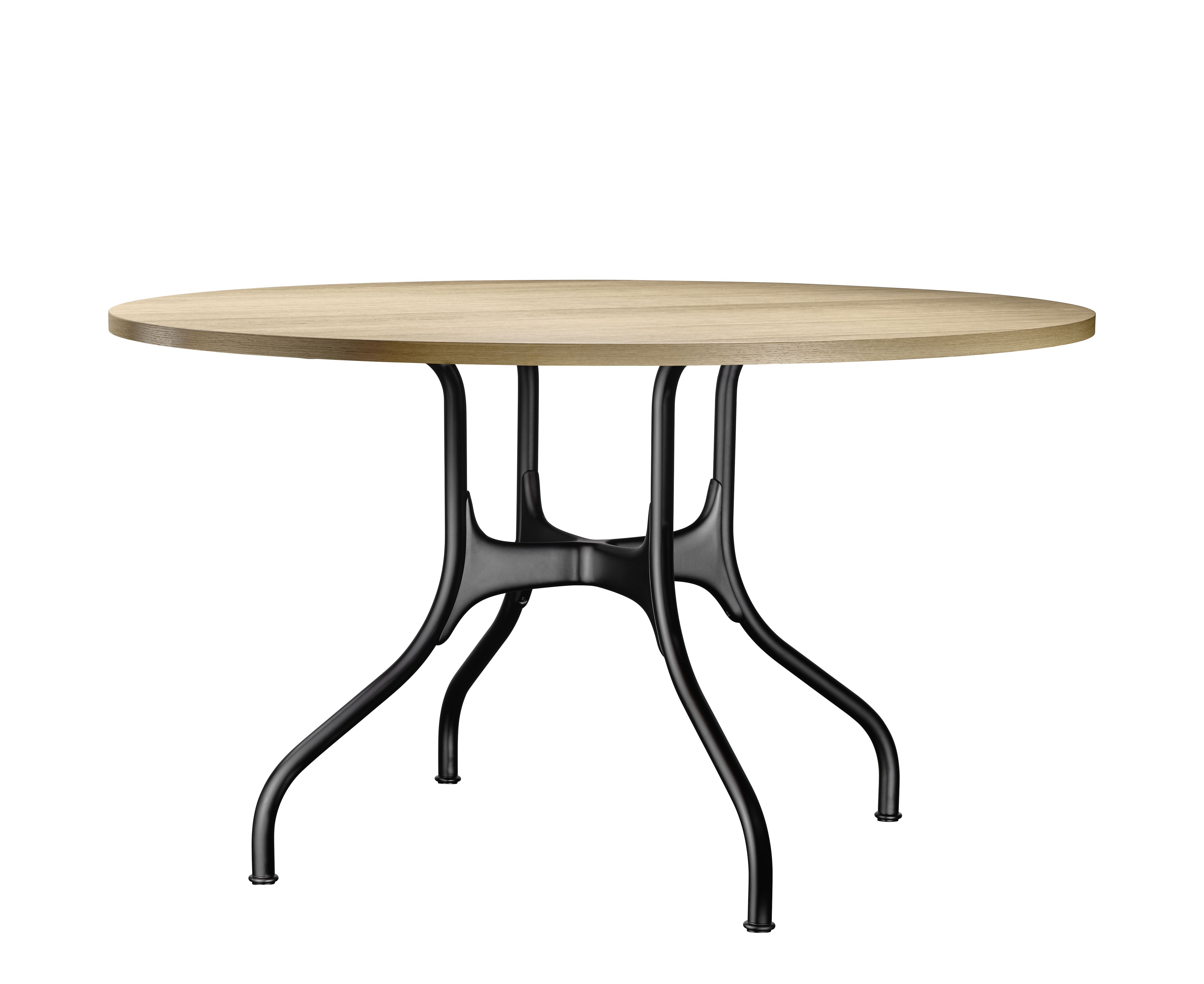 Deception Corridor user Magis Milà Round table - Black/Natural wood | Made In Design UK