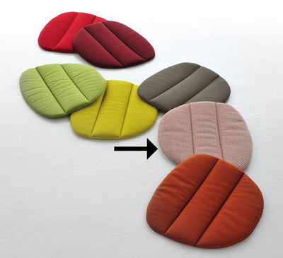 Déco - Coussins - Coussin d'assise / Pour assises Flow - Lot de 2 - MDF Italia - Rouge - Ouate de polyester, Tissu
