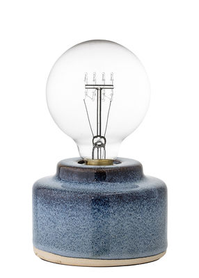 Illuminazione - Lampade da tavolo - Lampada da tavolo - / Porcellana - Ø 12 x H 9 cm di Bloomingville - Bleu - Porcellana