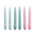 Twist Long candle - / Set of 6 - H 19 cm by Hay