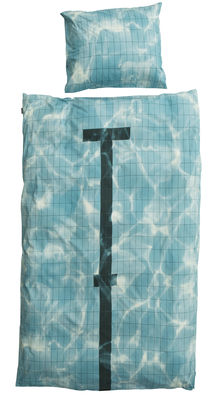 Parure de lit 1 personne Pool / 140 x 200 cm - Snurk bleu en tissu