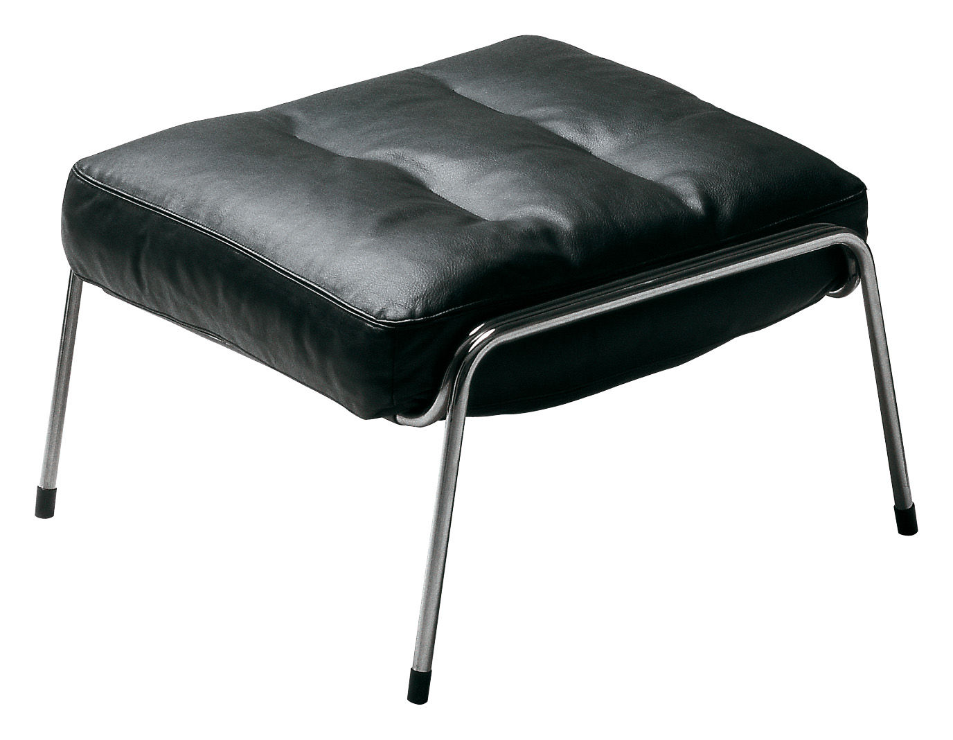 Pouf Maggiolina Zanotta Pouf Cuir Extra noir l 63 x h 40 Made