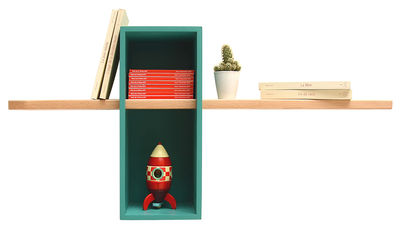 Furniture - Bookcases & Bookshelves - Max Shelf by Compagnie - Turquoise Mint - Beechwood, Painted MDF