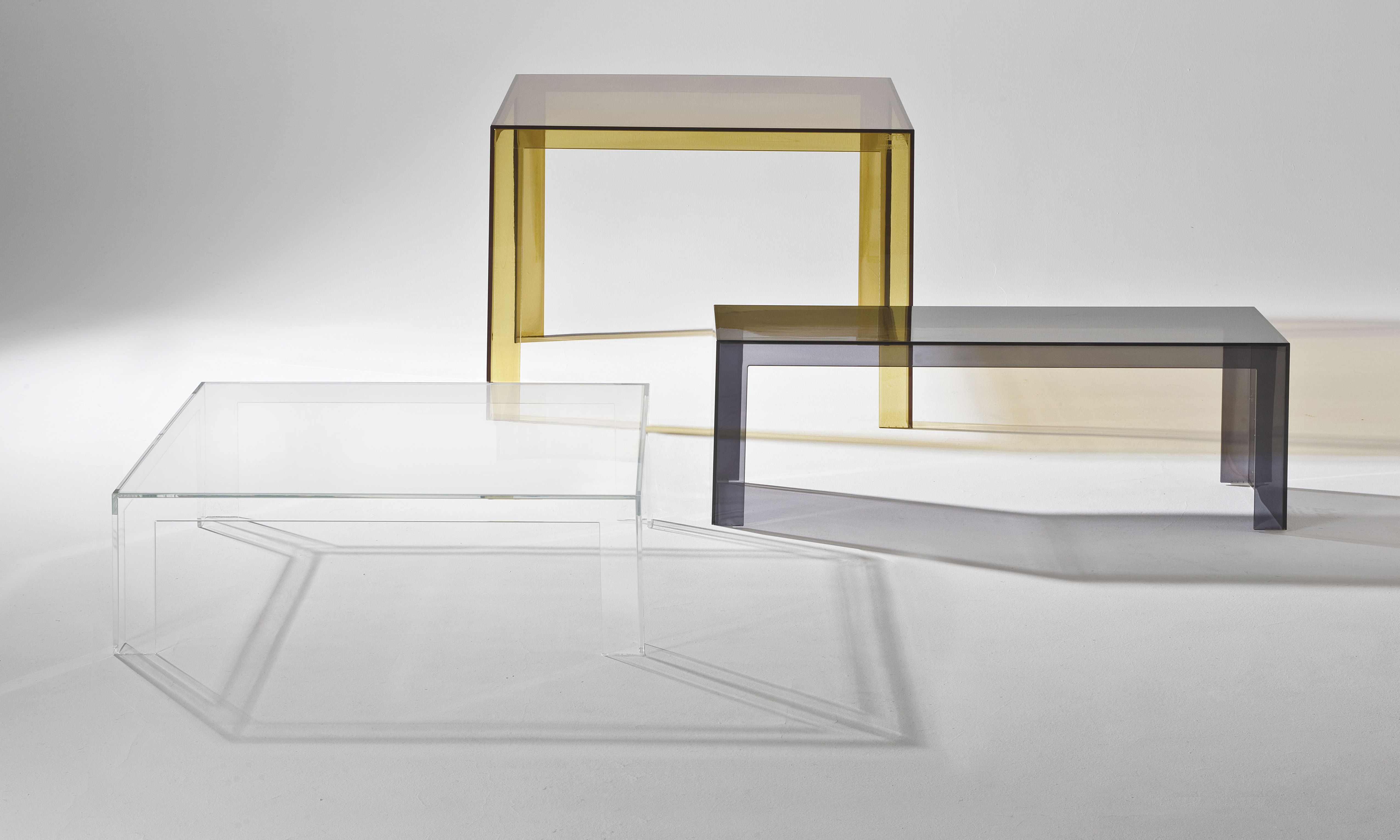 Tavolo quadrato Invisible di Kartell Bianco Made In Design