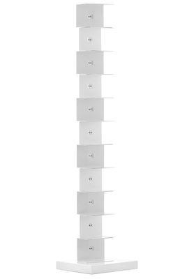 Furniture - Bookcases & Bookshelves - Ptolomeo Bookcase - 1 face - H 160 cm by Opinion Ciatti - H 160 cm - White - Lacquered steel