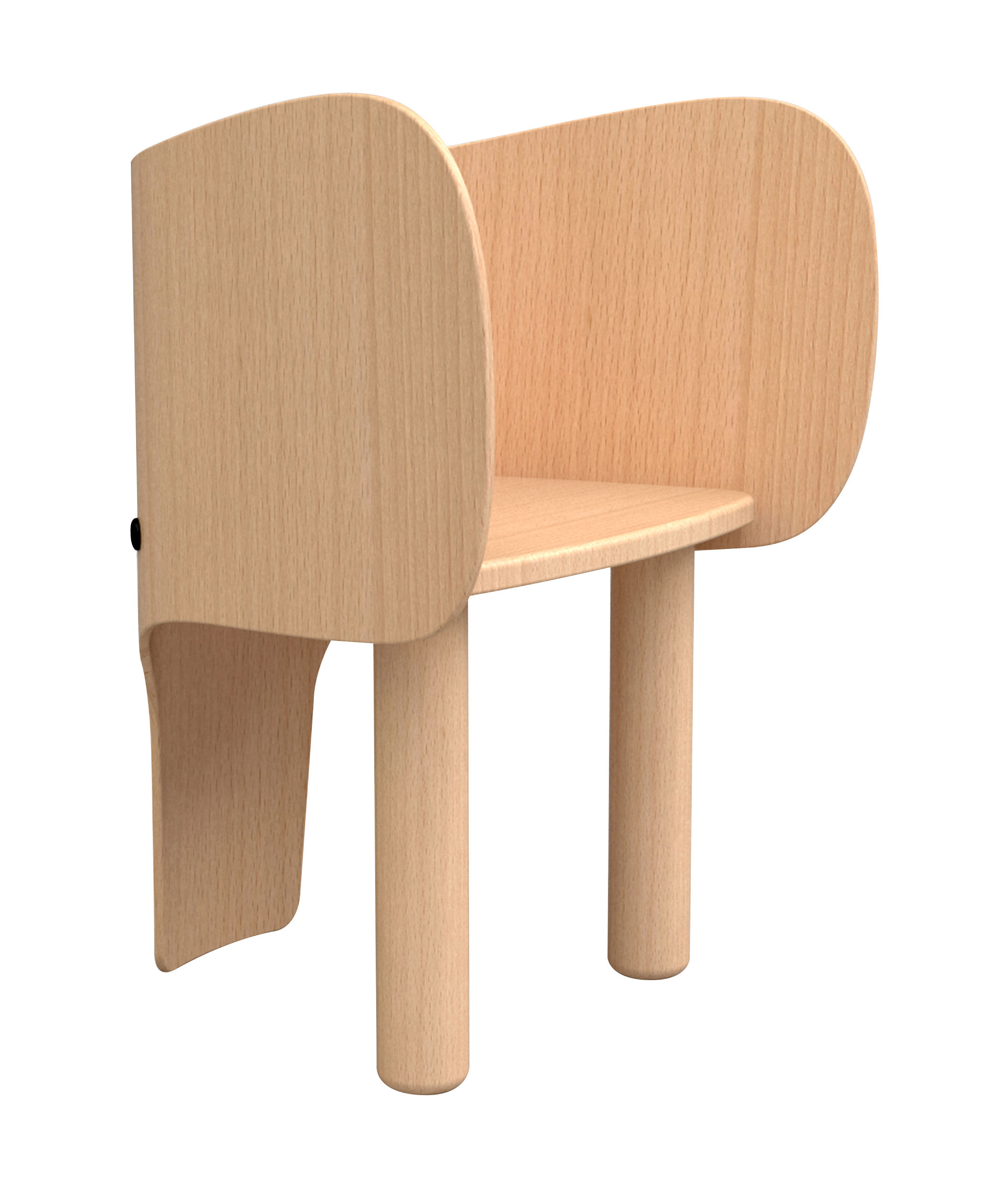 EO Elephant Children's chair Natural wood Made In Design UK