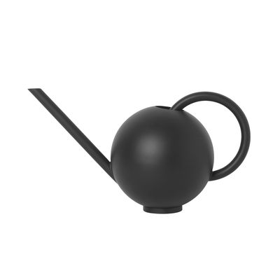 Ferm Living - Arrosoir Orb en Métal, Acier laqué époxy - Couleur Noir - 34.6 x 16 x 19.4 cm - Design