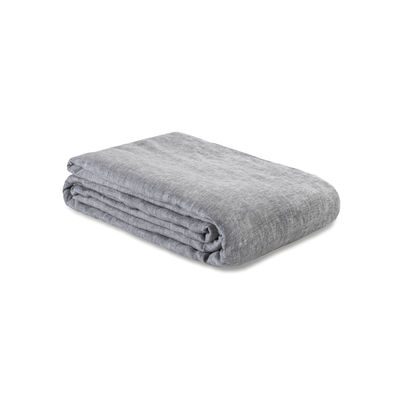 Decoration - Bedding & Bath Towels - duvet cover 200 x 200 cm - / 200 x 200 cm - Washed linen by Au Printemps Paris - Mottled charcoal grey - washed linen
