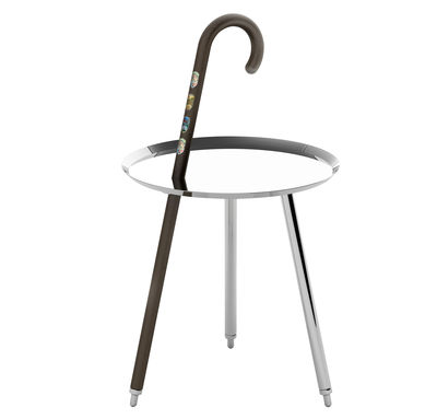 Furniture - Coffee Tables - Urbanhike End table by Moooi - Chromed steel, walnut - Aluminium, Steel