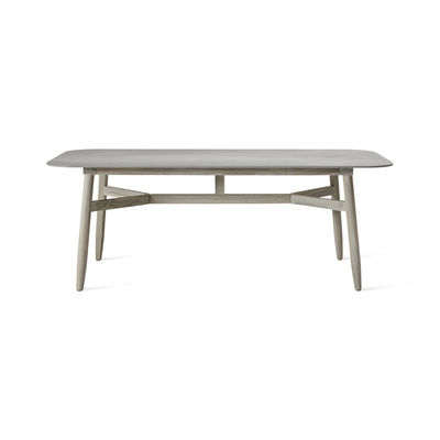Outdoor - Garden Tables - David Rectangular table - / Ceramic & aged teak - 210 x 100 cm by Vincent Sheppard - Grey (ceramic) / Aged teak legs - Aged solid teak, Ceramic