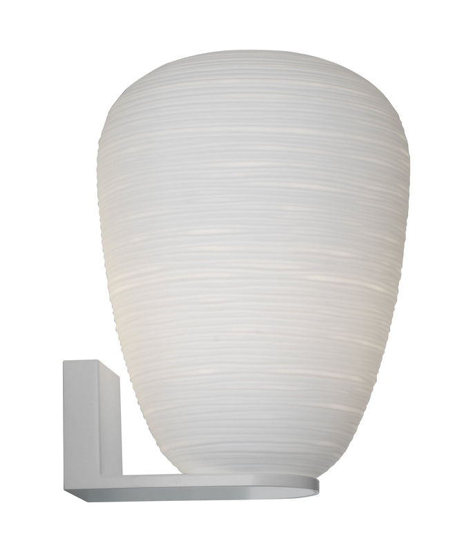 Illuminazione - Lampade da parete - Applique Rituals 1 vetro bianco / Ø 24 x H 34 cm - Foscarini - H 34 cm / Bianco - metallo laccato, Vetro soffiato a bocca