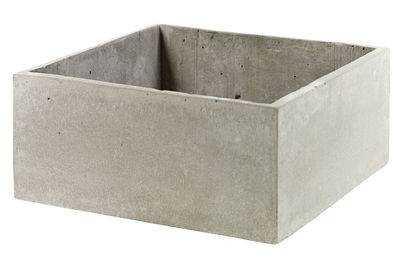Déco - Pots et plantes - Cache-pot Concrete Box Carré / 29 x 29 cm / Pour console Herb - Serax - Carré / Ciment gris - Ciment