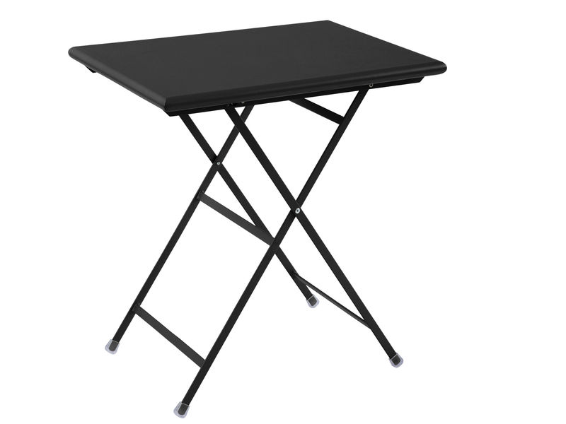 Outdoor - Tavoli  - Tavolo pieghevole Arc en Ciel metallo nero pieghevole - 70 x 50 cm - Emu - Nero - Acciaio verniciato