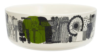 Marimekko - Bol Bols en Céramique, Porcelaine émaillée - Couleur Blanc - 22 x 21 x 9.5 cm - Designer