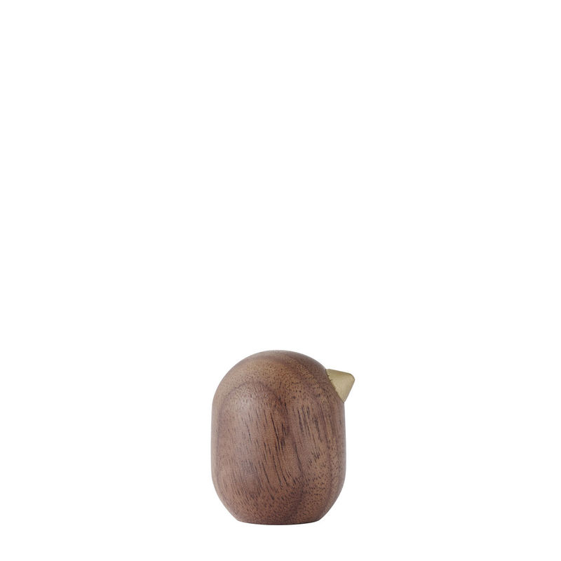 Decoration - Home Accessories - Little Bird Figurine natural wood / H 3 x Ø 2.5 cm - Normann Copenhagen - Walnut - Solid walnut