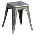 H Stool - Varnished raw steel - H 45 cm by Tolix