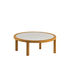 Table basse Grand Life / Ø 77 x H 25 cm - Pierre céramique & teck naturel - Ethimo