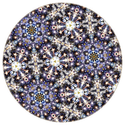 Déco - Tapis - Tapis Festival Midnight / Ø 350 cm - Moooi Carpets - Tons bleu / violet - Polyamide