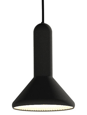 Luminaire - Suspensions - Suspension Torch Light Cône / Small - Ø 15 cm - Established & Sons - Noir / Câble noir - Polycarbonate