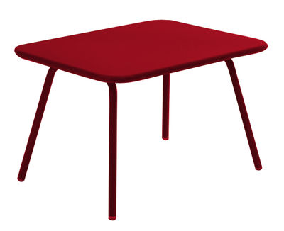 Mobilier - Tables basses - Table enfant Luxembourg kid / 75 x 55 cm - Métal - Fermob - Piment - Acier laqué