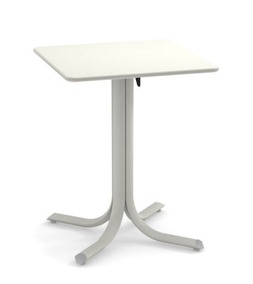 Outdoor - Tavoli  - Tavolo pieghevole System - / 60 x 60 cm di Emu - Bianco - Acciaio galvanizzato verniciato