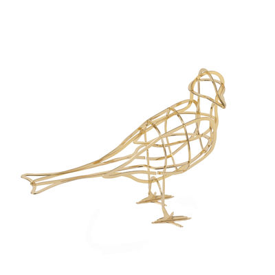 Decoration - Home Accessories - À l'Aube Decoration - / Metal bird by Ibride - To Dawn / Gold - Gold galvanised metal