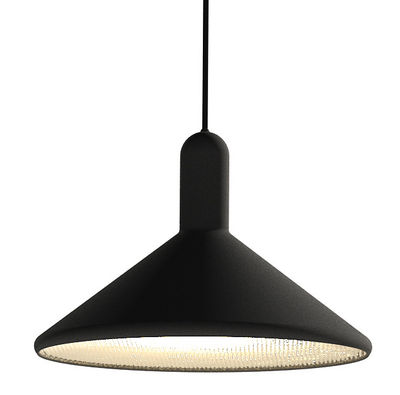 Illuminazione - Lampadari - Sospensione Torch Light Cône - modello a forma di cono  - Grande di Established & Sons - Nero - PVC
