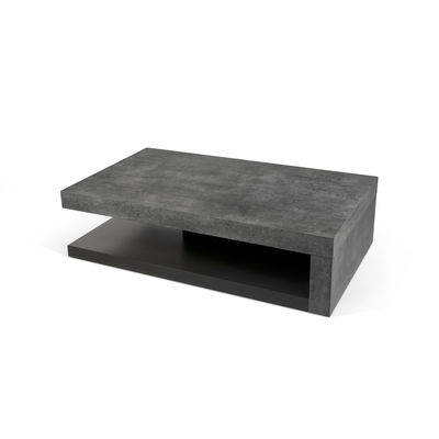 Mobilier - Tables basses - Table basse Chicago / 110 x 65 cm x H 29 cm - Mélaminé effet béton - POP UP HOME - Effet béton gris / Noir - Mélamine, Panneau de fibres à haute densité