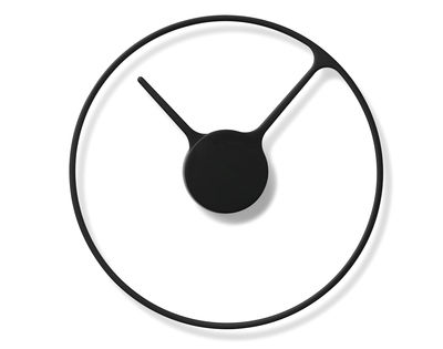 Stelton - Horloge murale Stelton Time en Métal, Aluminium - Couleur Noir - 50 x 50 x 50 cm - Designe