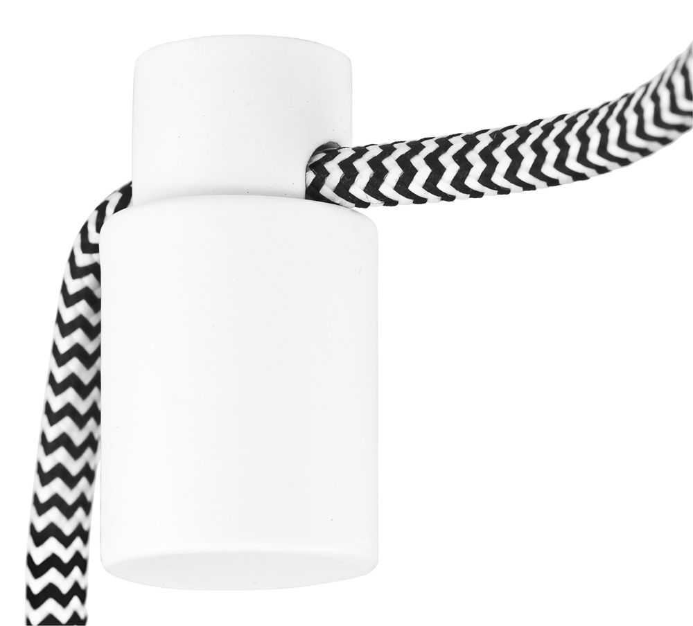 Câble électrique pour suspension : cordon textile blanc ou noir et