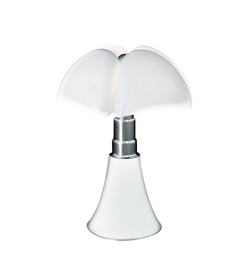 Illuminazione - Lampade da tavolo - Lampada da tavolo Minipipistrello LED di Martinelli Luce - Bianco - Acciaio galvanizzato, Alluminio laccato, Metacrilato opalino