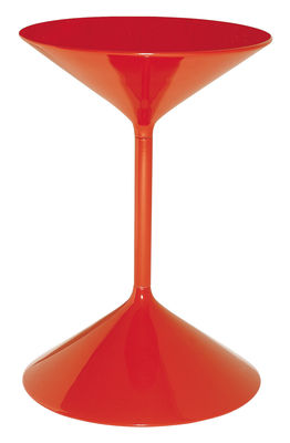 Zanotta - Table d'appoint en Métal, Acier verni - Couleur Orange - 49.32 x 49.32 x 36 cm - Designer 