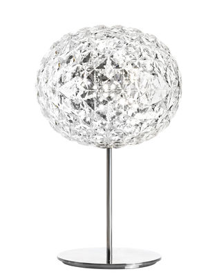 Lighting - Table Lamps - Planet Table lamp - LED - H 53 cm by Kartell - Crystal / Silver base - Aluminium, Thermoplastic technopolymer