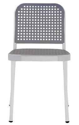 Furniture - Chairs - Silver Chair - Aluminium & plastic by De Padova - Shining alu/ Grey - Polished aluminium, Polypropylene